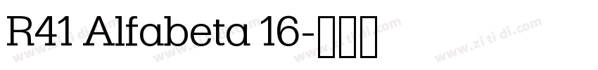 R41 Alfabeta 16字体转换